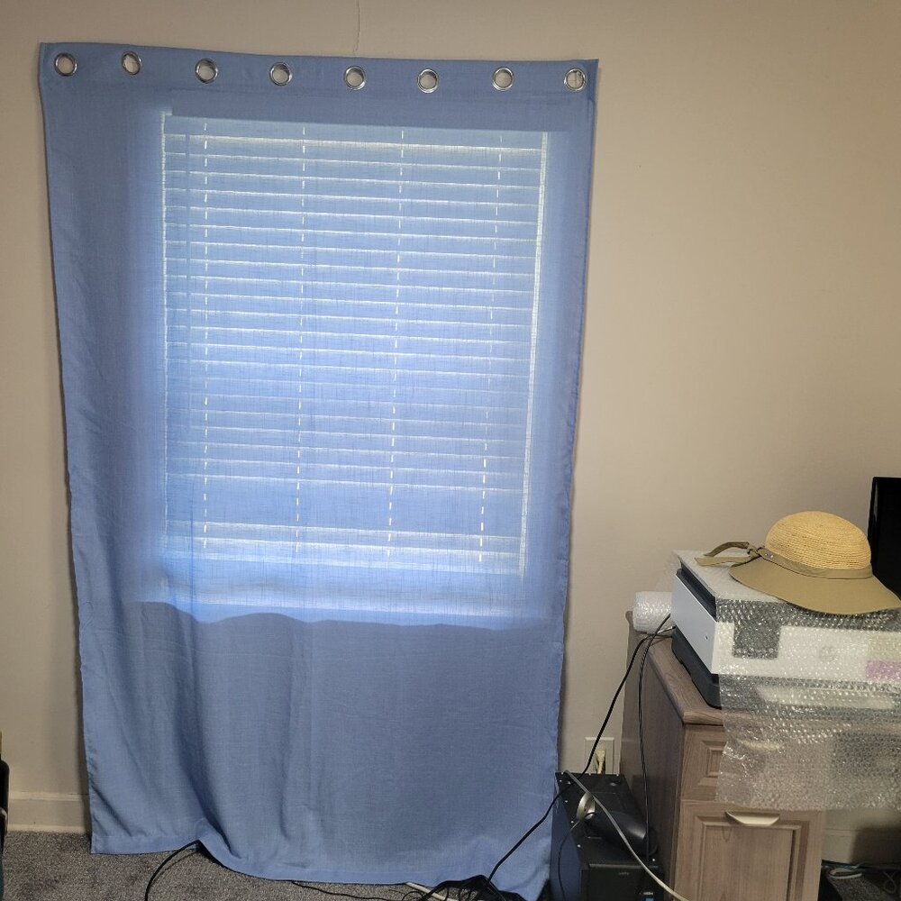 NWOT Draperies Collection 84x54, Sky Blue Flowing fabric, 2 Panels